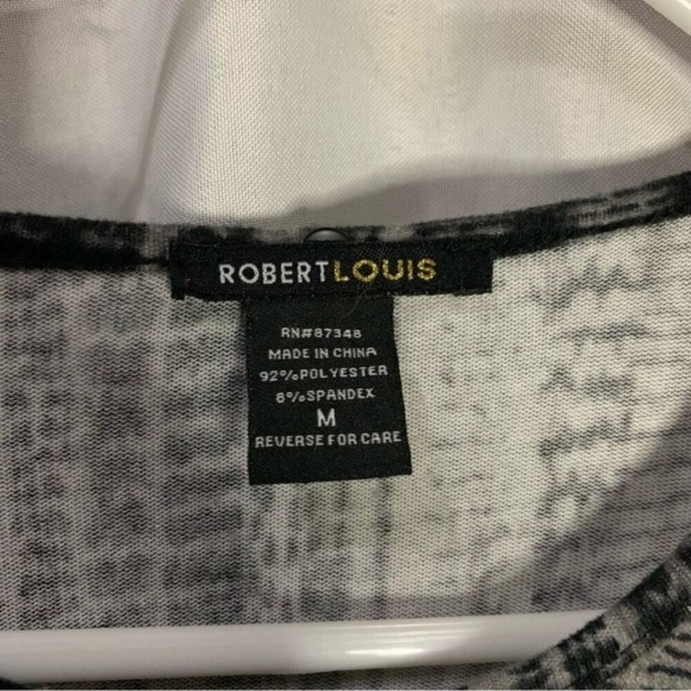 Robert Louis Dress with 3/4 Rushed Sleeves. Size Medium. - Picture 3 of 6